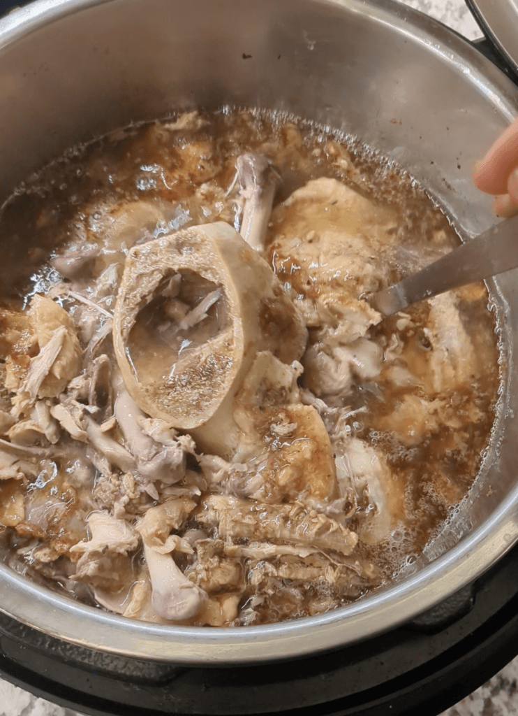 a pot of bone broth