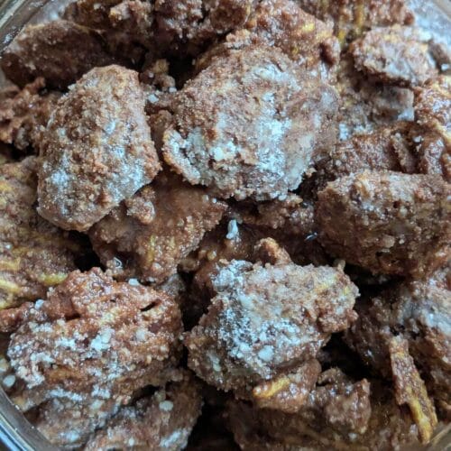 completely covered, and still warm gooey rich puppy chow made with more protein and less sugar