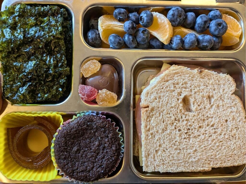 How To Make Balanced School Lunches: a simple packed lunch for picky eater