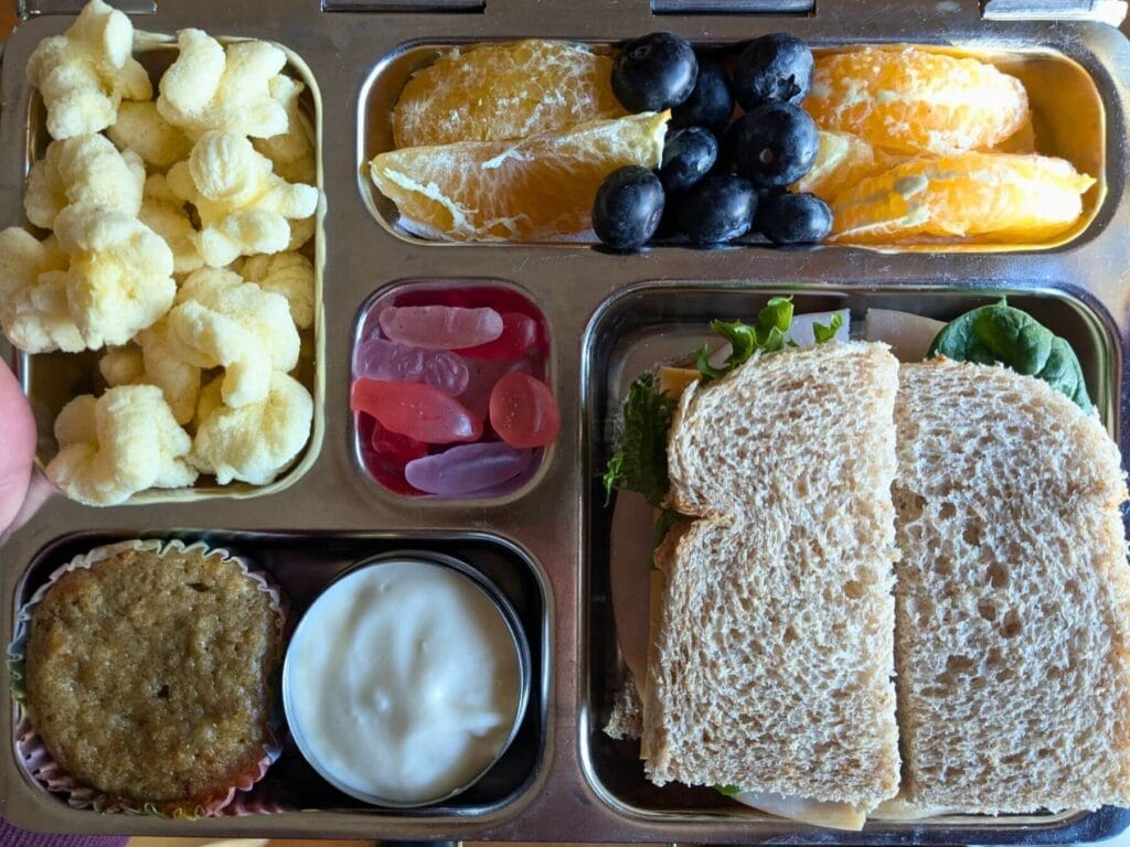 simple balanced lunch formula in lunchbox