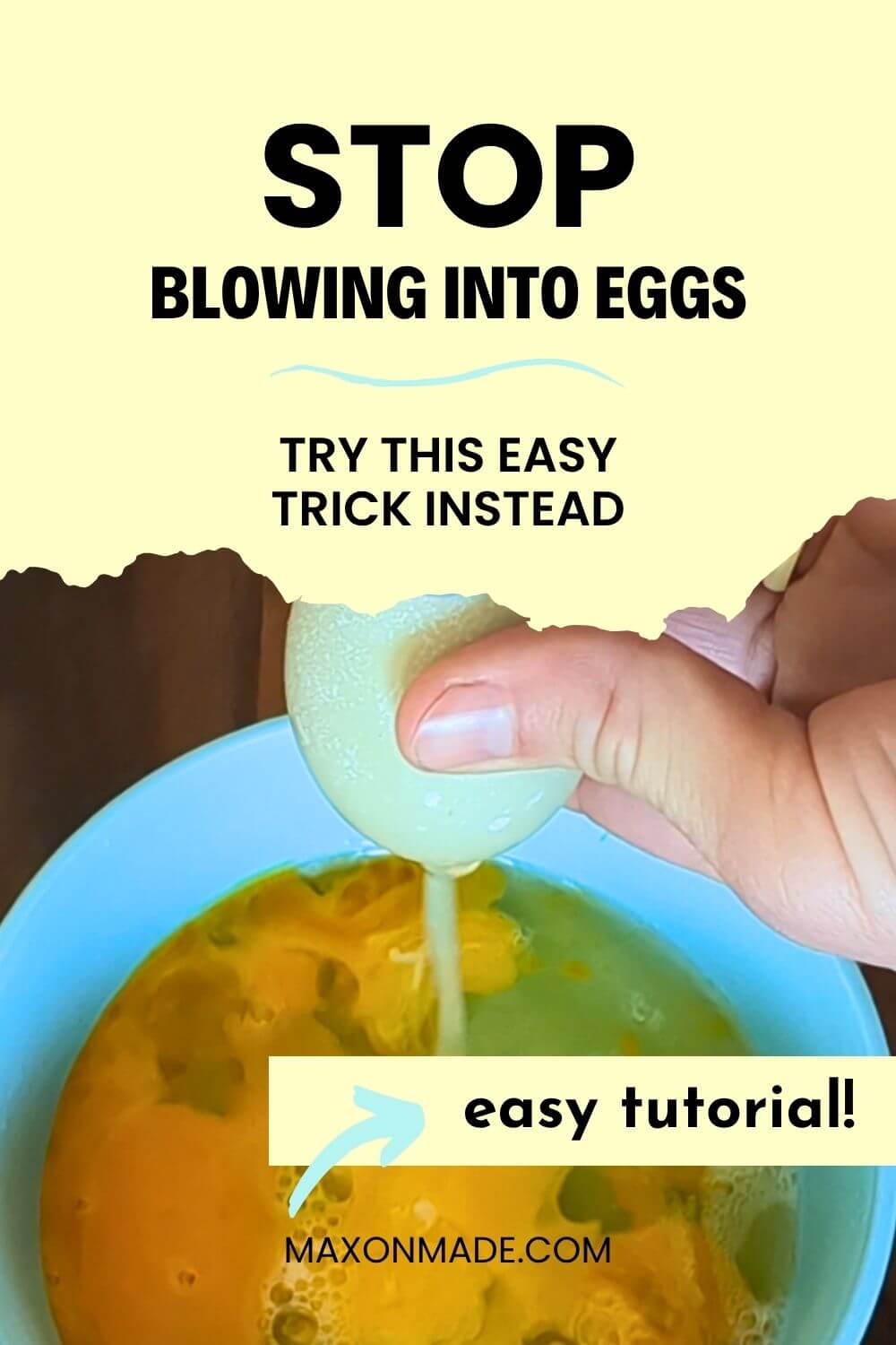 How to Blow Out Eggs (Easy, No-Mouth Method for Decorating)