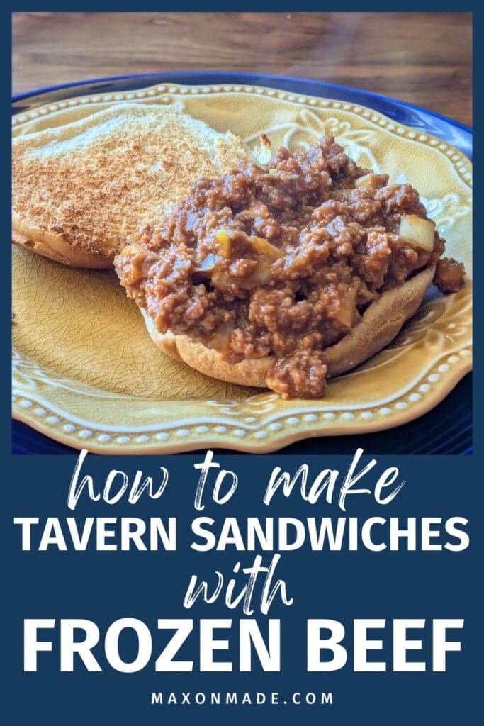Tavern-Style Sloppy Joes Using Frozen Ground Beef