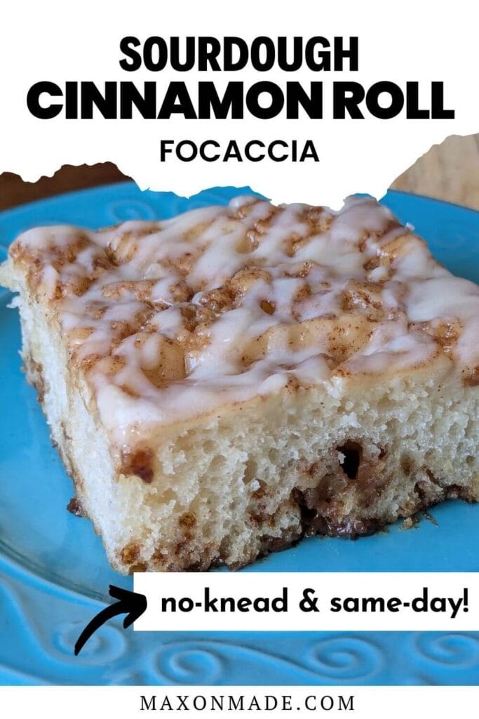 Sourdough Cinnamon Roll Focaccia (No-Knead, Same-Day)